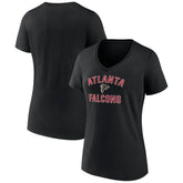 Atlanta Falcons Women's Victory Arch Team V-Neck T-Shirt Black