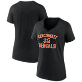 Cincinnati Bengals Women's Victory Arch Team V-Neck T-Shirt Black