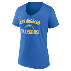 Los Angeles Chargers Women's Victory Arch Team V-Neck T-Shirt Powder Blue