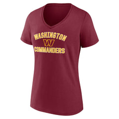 Washington Commanders Women's Victory Arch Team V-Neck T-Shirt Burgundy