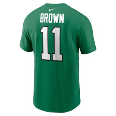 Nike A.J. Brown Philadelphia Eagles Alternate Player Name & Number T-Shirt Kelly Green