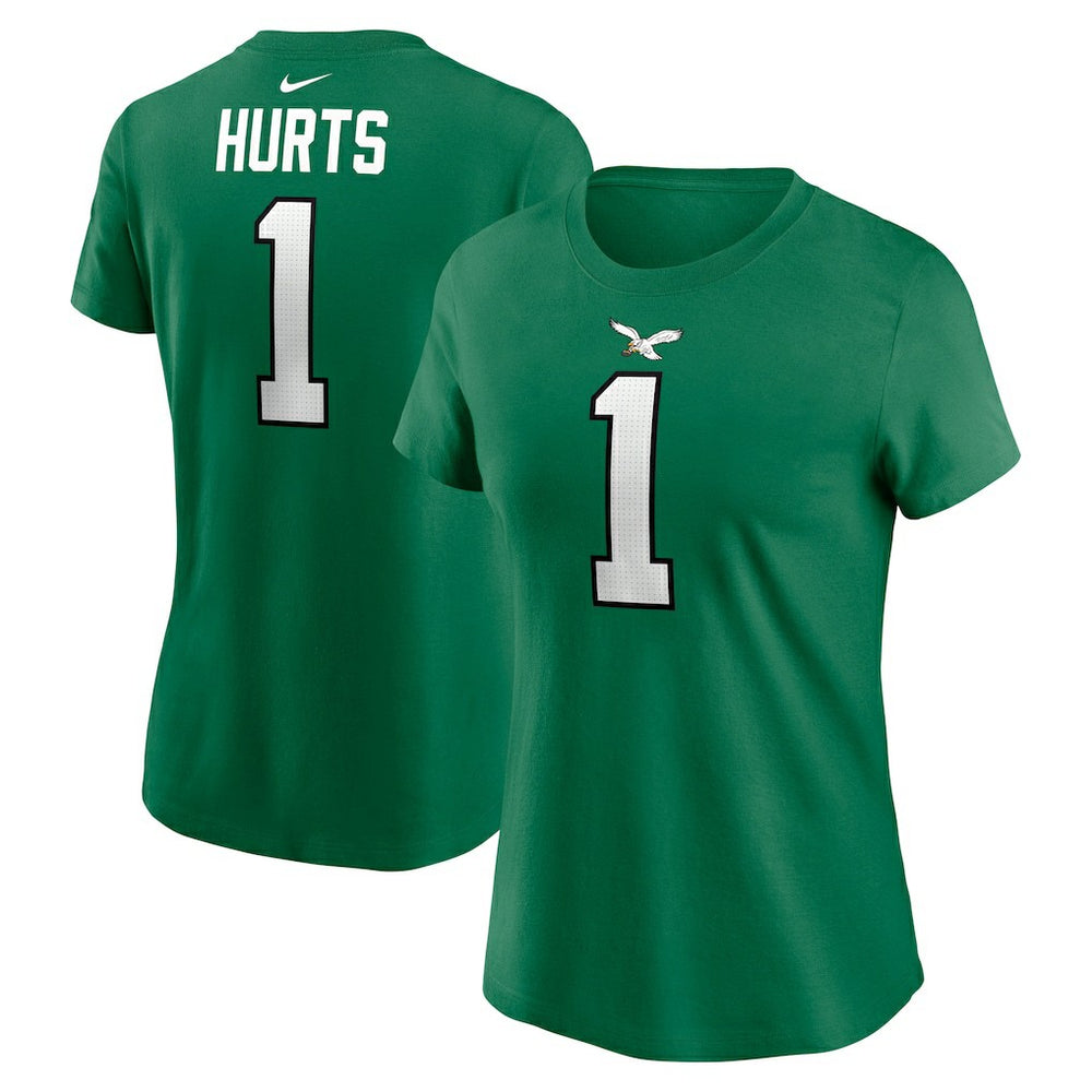Nike Jalen Hurts Philadelphia Eagles Women's Player Name & Number T-Shirt Kelly Green