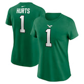 Nike Jalen Hurts Philadelphia Eagles Women's Player Name & Number T-Shirt Kelly Green