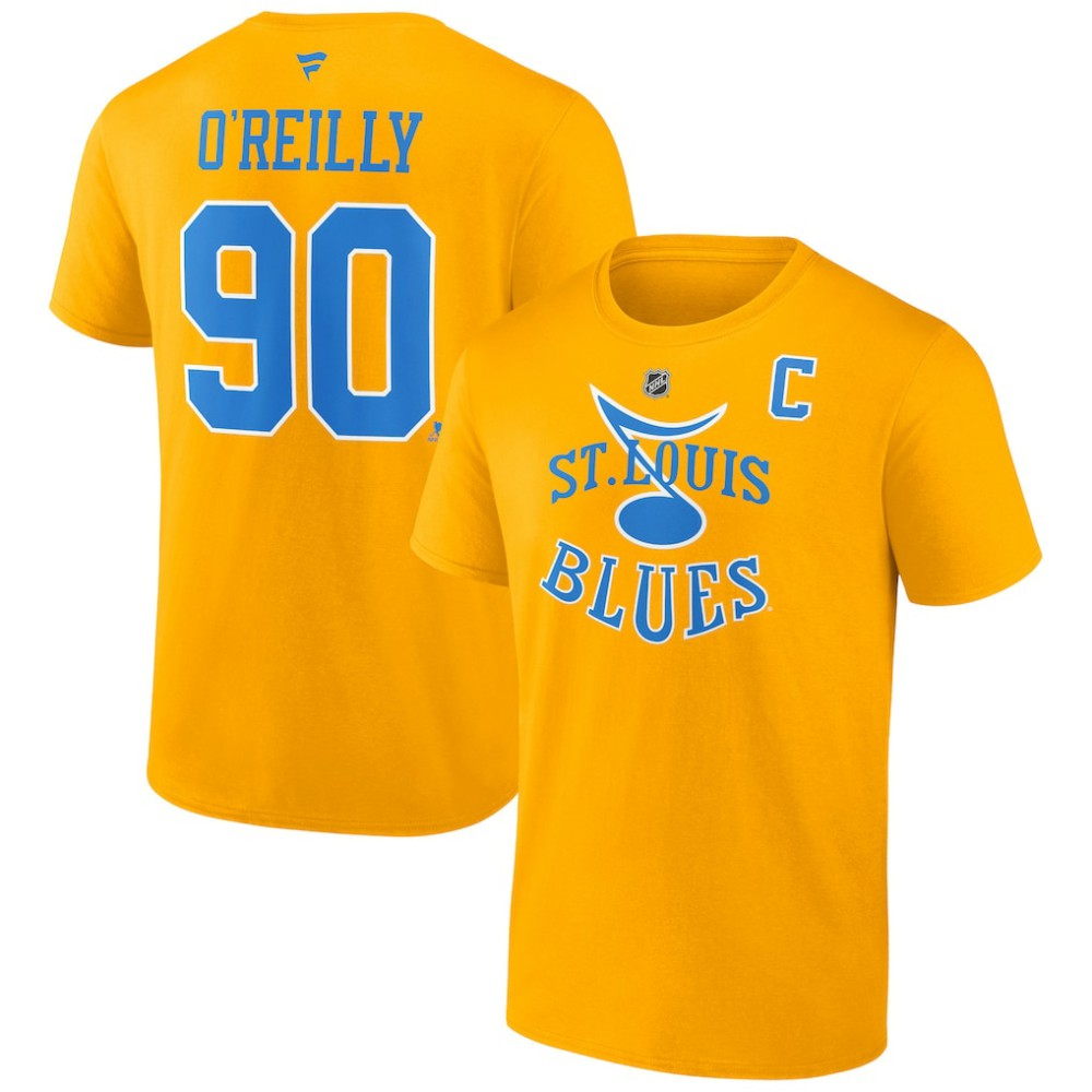 Ryan O'Reilly St. Louis Blues Fanatics Special Edition 2.0 Name & Number T-Shirt - Yellow - NHL 5079481