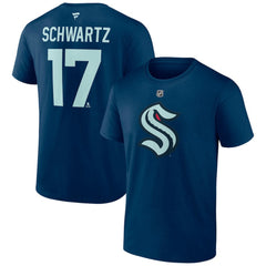 Jaden Schwartz Seattle Kraken Fanatics Special Edition 2.0 Name & Number T-Shirt - Deep Sea Blue - NHL 5079567
