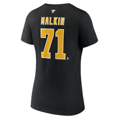Evgeni Malkin Pittsburgh Penguins Fanatics Women's Special Edition 2.0 Name & Number V-Neck T-Shirt - Black - NHL 5079664