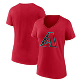 Arizona Diamondbacks Women's Official Logo V-Neck T-Shirt - Red - MLB Online