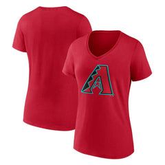 Arizona Diamondbacks Women's Official Logo V-Neck T-Shirt - Red - MLB Online
