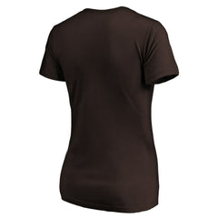 San Diego Padres Women's Victory Script Team V-Neck T-Shirt - Brown - MLB on Sale