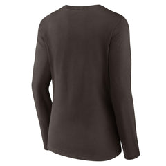 San Diego Padres Women's Victory Script Long Sleeve V-Neck T-Shirt - Brown - MLB Lifestyle