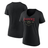 Arizona Diamondbacks Women's Live For It Team V-Neck T-Shirt - Black - MLB Online