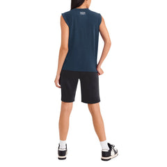 Atlanta Braves DKNY Sport Women's Madison Tri-Blend Tank Top - Navy - MLB Sale