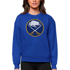 Buffalo Sabres Antigua Women's Team Logo Victory Crewneck Pullover Sweatshirt - Royal - NHL 5084203