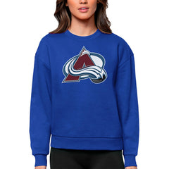 Colorado Avalanche Antigua Women's Team Logo Victory Crewneck Pullover Sweatshirt - Royal - NHL 5084220