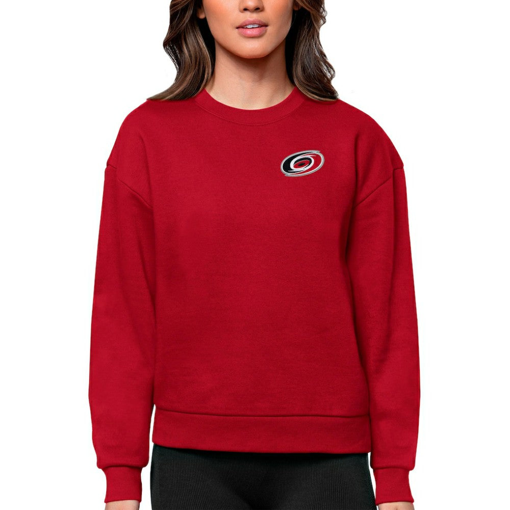 Carolina Hurricanes Antigua Women's Victory Crewneck Pullover Sweatshirt - Red - NHL 5084367