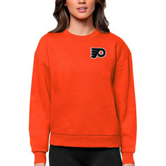 Philadelphia Flyers Antigua Women's Victory Crewneck Pullover Sweatshirt - Orange - NHL 5084441