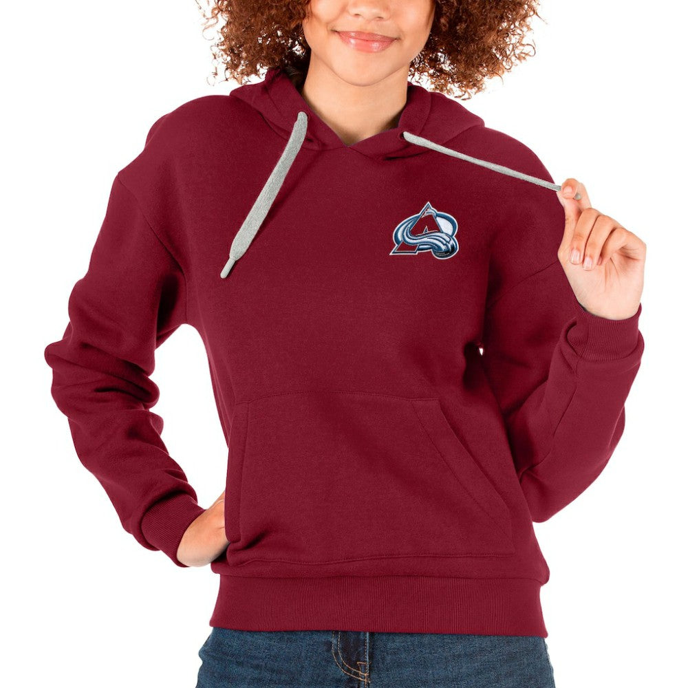 Colorado Avalanche Antigua Women's Victory Pullover Hoodie - Maroon - NHL 5084903