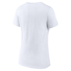 San Antonio Spurs Women's Wordmark V-Neck T-Shirt White