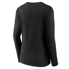 Atlanta Hawks Women's Logo Long Sleeve V-Neck T-Shirt Black