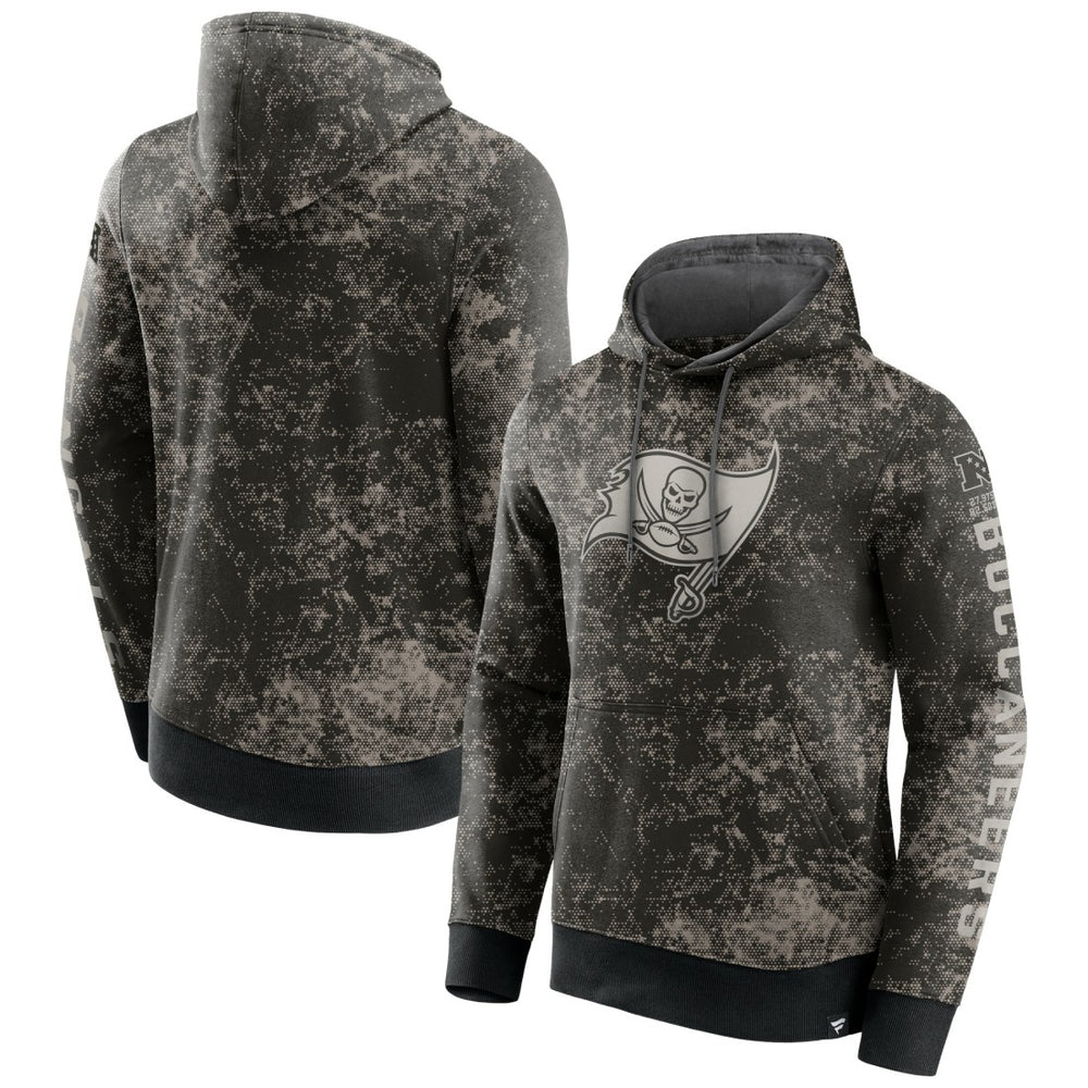 Fanatics Tampa Bay Buccaneers Blackout Tonal Pullover Hoodie Black/Gray