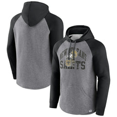 Fanatics New Orleans Saints Favorite Arch Raglan Pullover Hoodie Heather Gray