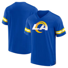 Fanatics Los Angeles Rams Jersey Tackle V-Neck T-Shirt Royal
