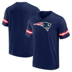 Fanatics New England Patriots Jersey Tackle V-Neck T-Shirt Navy