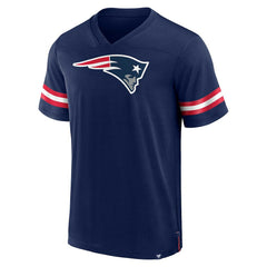 Fanatics New England Patriots Jersey Tackle V-Neck T-Shirt Navy