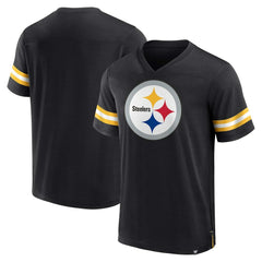 Fanatics Pittsburgh Steelers Jersey Tackle V-Neck T-Shirt Black