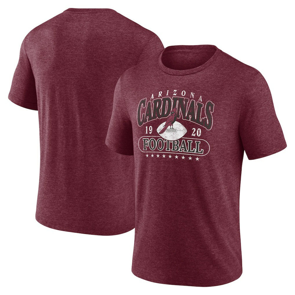 Fanatics Arizona Cardinals Retro Tri-Blend T-Shirt Heather Cardinal