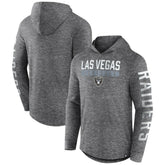Fanatics Las Vegas Raiders Pill Stack Long Sleeve Hoodie T-Shirt Heather Charcoal