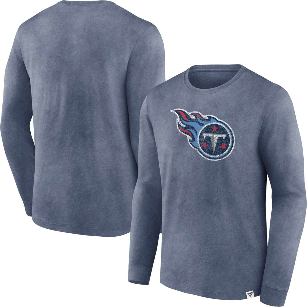 Fanatics Tennessee Titans Washed Primary Long Sleeve T-Shirt Heather Navy
