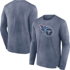 Fanatics Tennessee Titans Washed Primary Long Sleeve T-Shirt Heather Navy