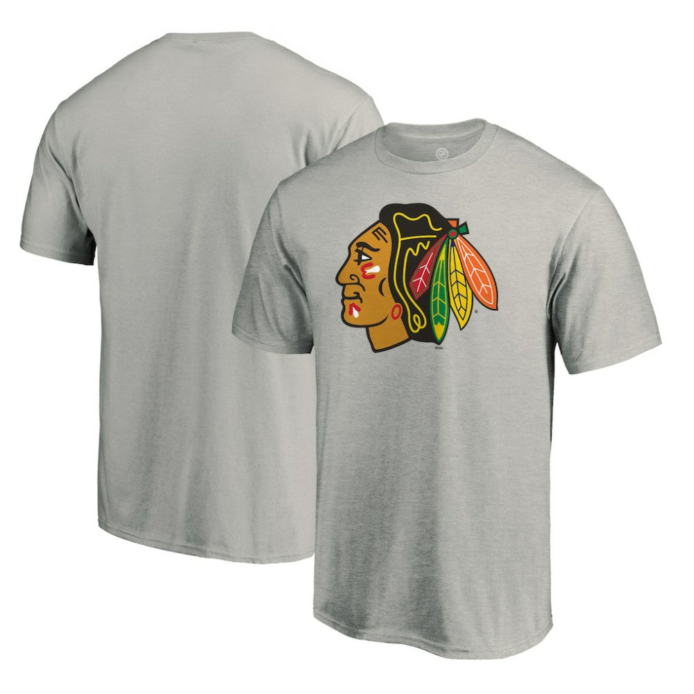 Chicago Blackhawks Logo T-Shirt - Heather Gray - NHL 5086688