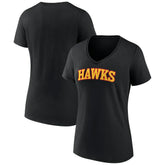 Atlanta Hawks Women's Wordmark V-Neck T-Shirt Black