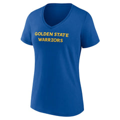 Golden State Warriors Women's Wordmark V-Neck T-Shirt Royal