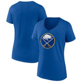 Buffalo Sabres Women's Team Logo V-Neck T-Shirt - Royal - NHL 5088095
