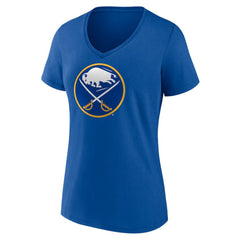 Buffalo Sabres Women's Team Logo V-Neck T-Shirt - Royal - NHL 5088095