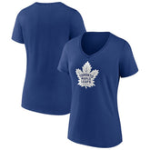 Toronto Maple Leafs Women's Team Logo V-Neck T-Shirt - Blue - NHL 5088113