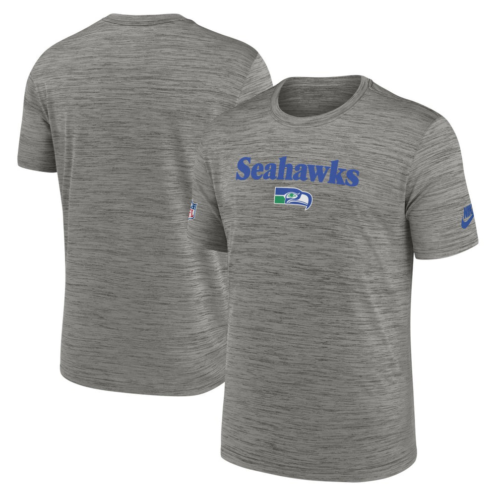 Nike Seattle Seahawks Throwback Sideline Performance T-Shirt Heather Charcoal