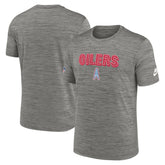 Nike Tennessee Titans Oilers Throwback Sideline Alternate Performance T-Shirt Heather Charcoal