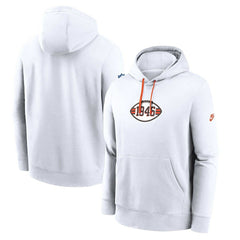 Nike Cleveland Browns 2023 Sideline Club Alternate Tri-Blend Pullover Hoodie White