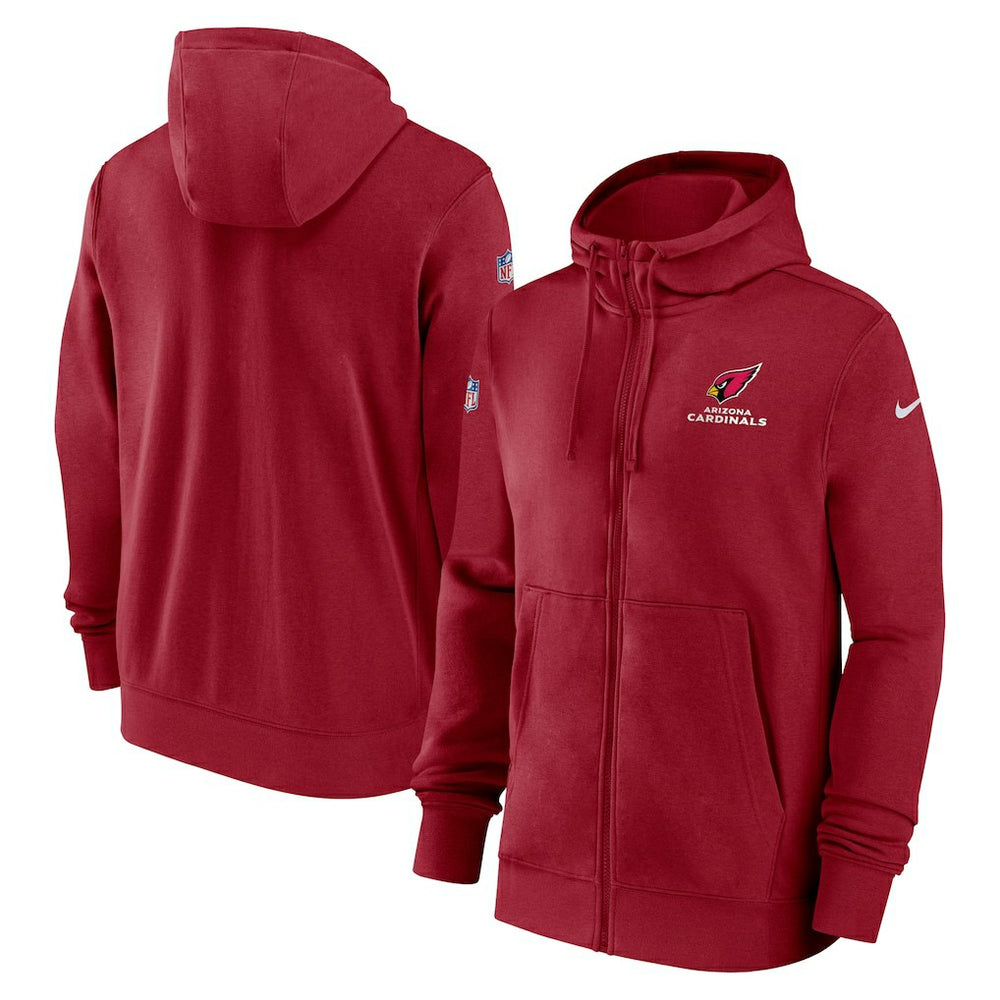 Nike Arizona Cardinals 2023/24 Sideline Club Full-Zip Hoodie Red