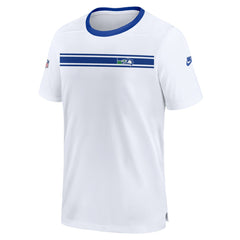 Nike Seattle Seahawks Throwback Sideline Coaches Performance T-Shirt White