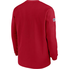 Nike Tampa Bay Buccaneers 2023 Sideline Throwback Heavy Brushed Waffle Long Sleeve Top Red