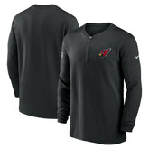 Nike Arizona Cardinals 2023 Sideline Performance Long Sleeve Tri-Blend Quarter-Zip Top Black