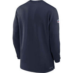 Nike Tennessee Titans 2023 Sideline Performance Long Sleeve Tri-Blend Quarter-Zip Top Navy