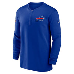 Nike Buffalo Bills 2023 Sideline Performance Long Sleeve Tri-Blend Quarter-Zip Top Royal