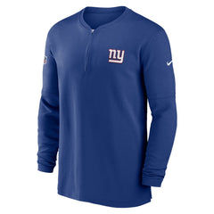 Nike New York Giants 2023 Sideline Performance Long Sleeve Tri-Blend Quarter-Zip Top Royal