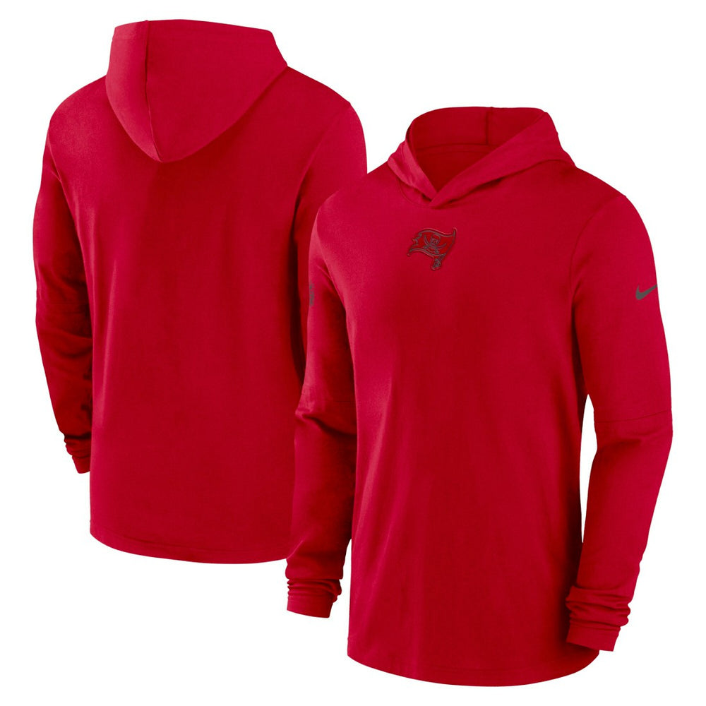 Nike Tampa Bay Buccaneers Sideline Performance Long Sleeve Hoodie T-Shirt Red